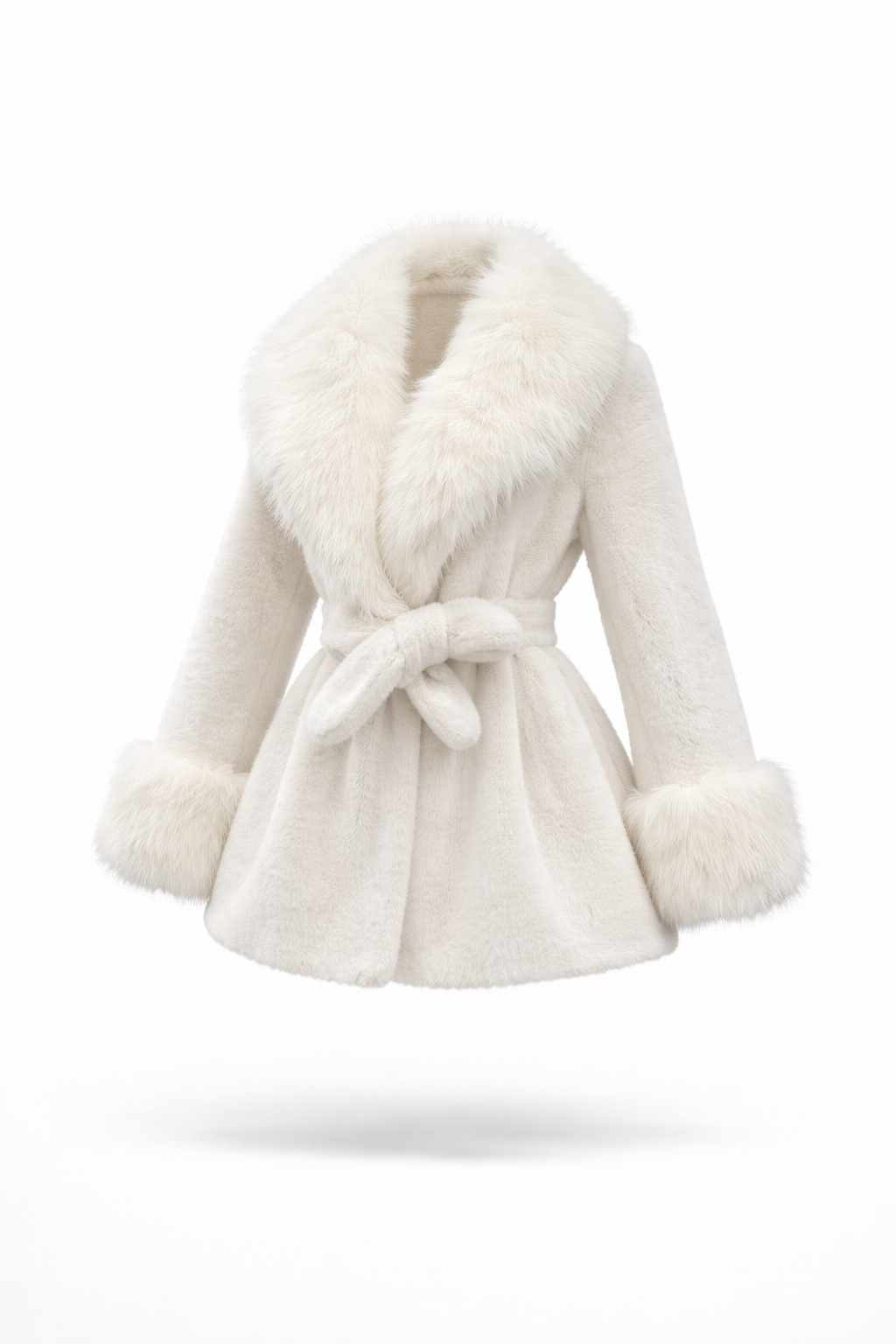 Ivory Faux Fur Coat